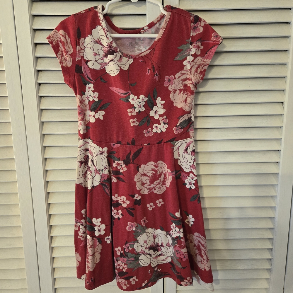 Floral Red Dress